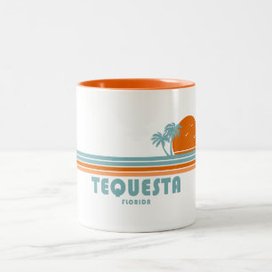 Tasse 2 Couleurs Tequesta Floride Sun Palm Trees