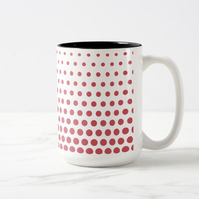 Tasse 2 Couleurs Terra Cotta Pois Moderne Blanc (Droit)
