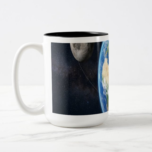 Tasse 2 Couleurs Terre avec deux lunes (Gauche)