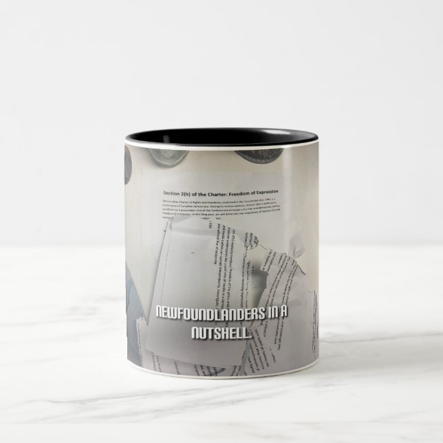 Tasse 2 Couleurs Terre-Neuve en un mot (Centre)