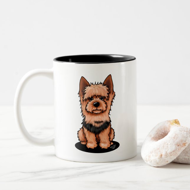 Tasse 2 Couleurs Terrier australien (Avec donut)