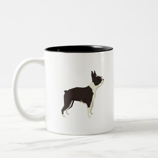 Tasse 2 Couleurs Terrier de Boston (Gauche)