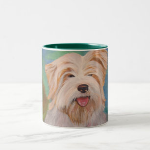 Tasse 2 Couleurs Terrier Portrait Cute Pet Chien Art