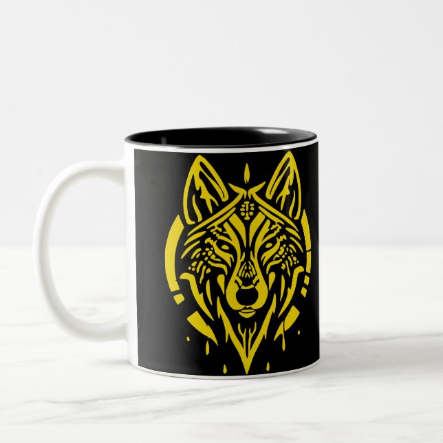 Tasse 2 Couleurs Tête de loup (Gauche)