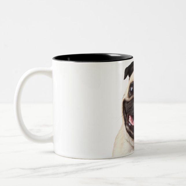 Tasse 2 Couleurs tête de pug (Gauche)