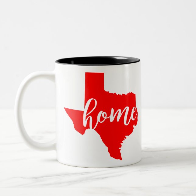 Tasse 2 Couleurs Texas Accueil #USAPatriotGraphics ©WhiteTigerLLC.C (Gauche)