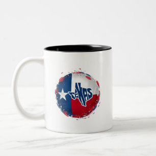 Tasse 2 Couleurs texas étoile Lone état rouge blanc et bleu