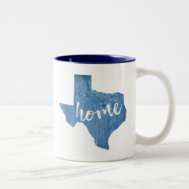 Tasse 2 Couleurs Texas Home Wood Grain (Droit)