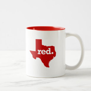 TASSE 2 COULEURS TEXAS RED STATE