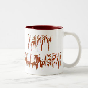 Tasse 2 Couleurs Texte de souffrance d'Halloween