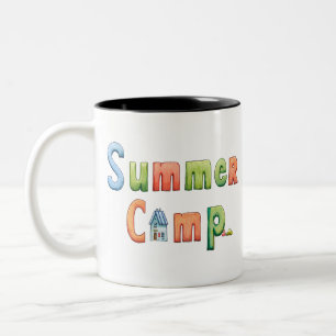 Tasse 2 Couleurs Texte du camp d'été coloré pour l'aventure en plei