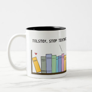 Tasse 2 Couleurs Textes sur l'étagère noire