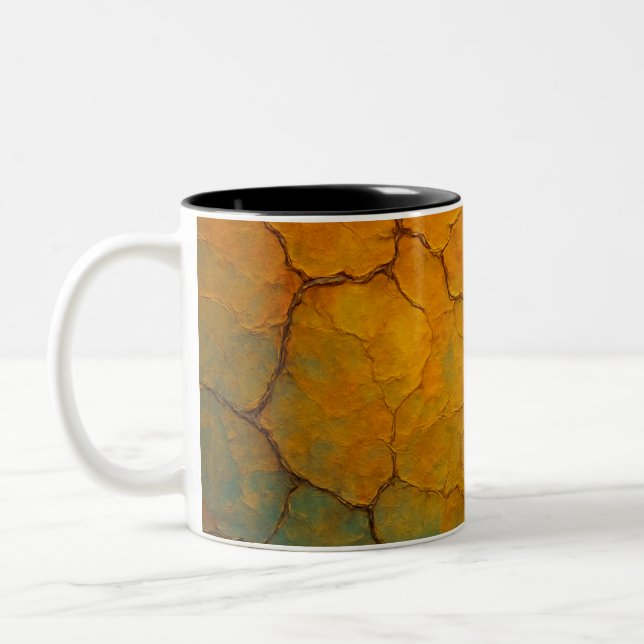 Tasse 2 Couleurs Texture Abstraite de la Terre fissurée (Gauche)