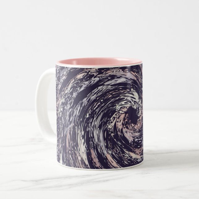 Tasse 2 Couleurs Texture abstraite de remous (Devant gauche)