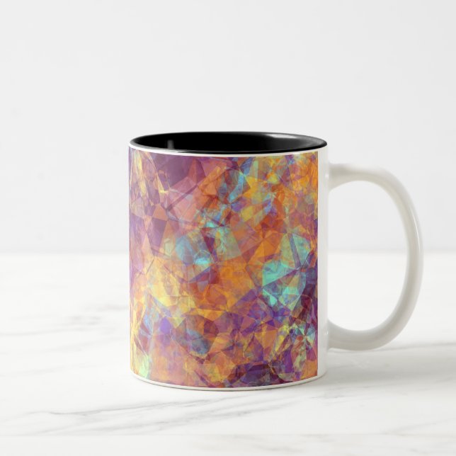 Tasse 2 Couleurs Texture crumplée pourpre de prune (Droit)