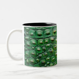 Tasse 2 Couleurs texture de peau d'animal de crocodile écailles ver