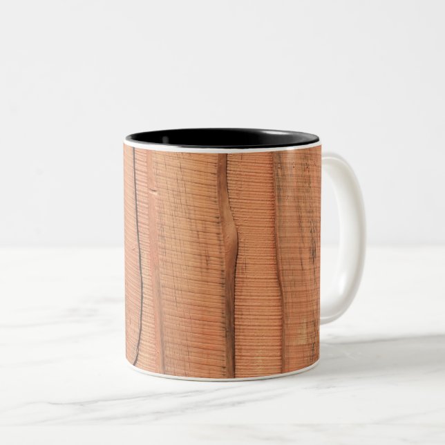 Tasse 2 Couleurs Texture en bois (Devant droit)
