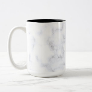 Tasse 2 Couleurs Texture Marbre blanc