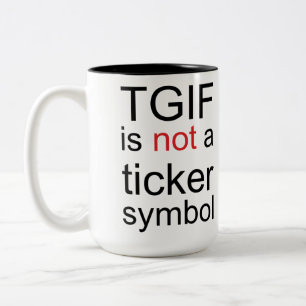 Tasse 2 Couleurs TGIF par des poivrons de Leslie