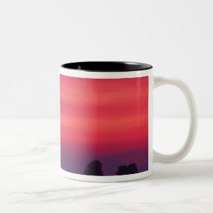 Tasse 2 Couleurs Thaïlande, baie de Phang Nga. Ciel rose reflété da
