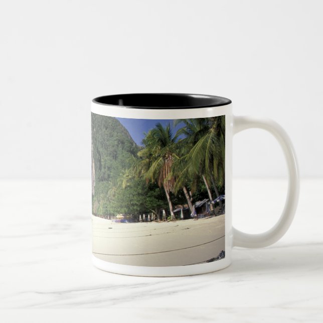 Tasse 2 Couleurs Thaïlande, mer d'Andaman, île de Ko Phi Phi, plage (Droit)