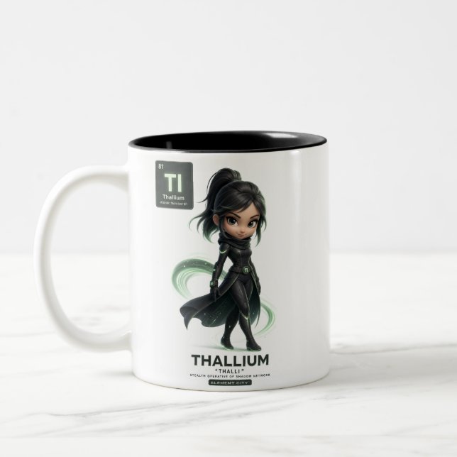 Tasse 2 Couleurs Thallium (Tl) Element City™ | Science 3D Mignonne  (Gauche)