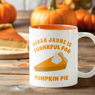 Tasse 2 Couleurs Thanksgiving Remerciements pour le Citrouille Pie