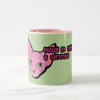 Tasse 2 Couleurs Thé à café Chat Rose