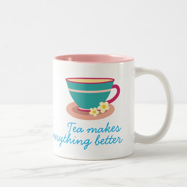 Tasse 2 Couleurs Thé chamomile pour les amateurs de thé (Droit)