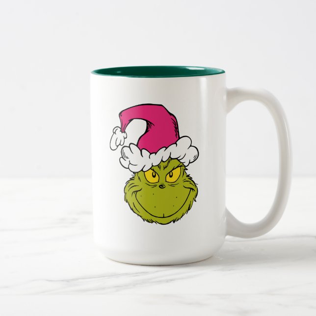 Tasse 2 Couleurs The Grinch in Pink Santa Hat (Droit)