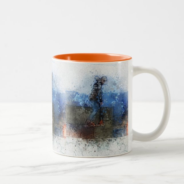 Tasse 2 Couleurs The Lift - Cavalier de Trottinette (Droit)