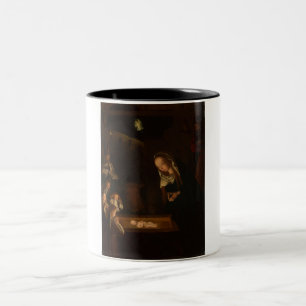 Tasse 2 Couleurs The Nativity at Night (Birth of Jesus, Christmas)