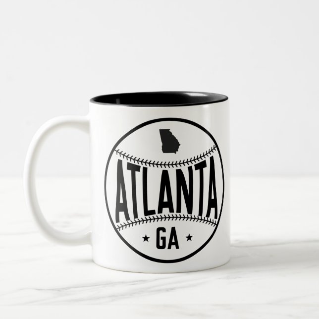Tasse 2 Couleurs Thème de baseball Atlanta (Gauche)