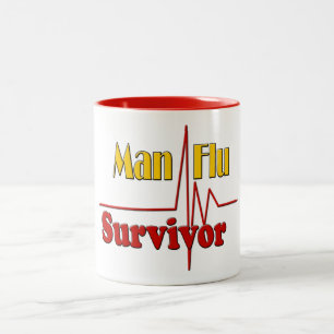 Tasse 2 Couleurs Thème de survivant de grippe d'homme