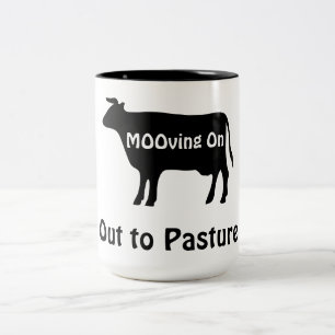 Tasse 2 Couleurs Thème de vache Retraite En pâture Poursuite