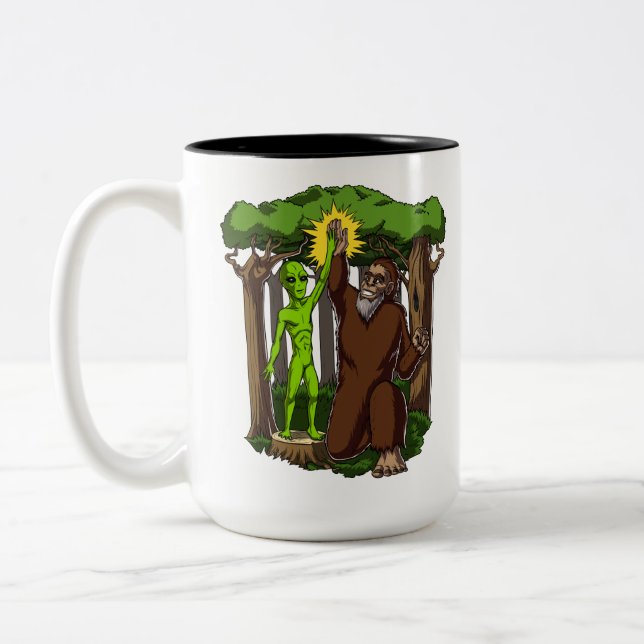 Tasse 2 Couleurs Théorie de conspiration de mystère de Bigfoot (Gauche)