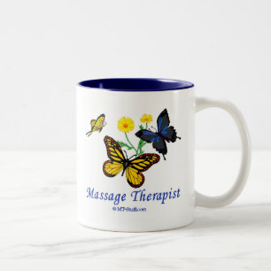 Tasse 2 Couleurs Thérapeute de massage de papillon