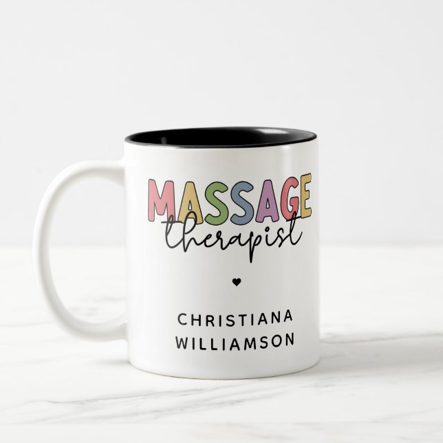 Tasse 2 Couleurs Thérapeute de massage sur mesure | Offres de masso (Gauche)