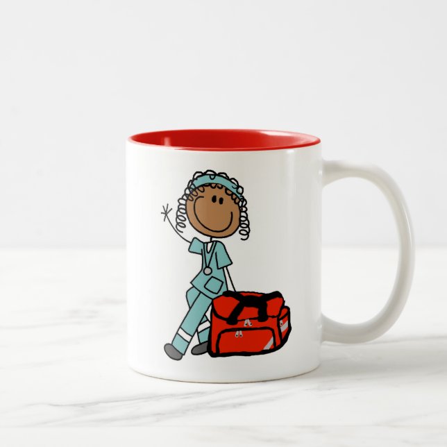 Tasse 2 Couleurs Thérapeute respiratoire féminin ou EMT (Droit)