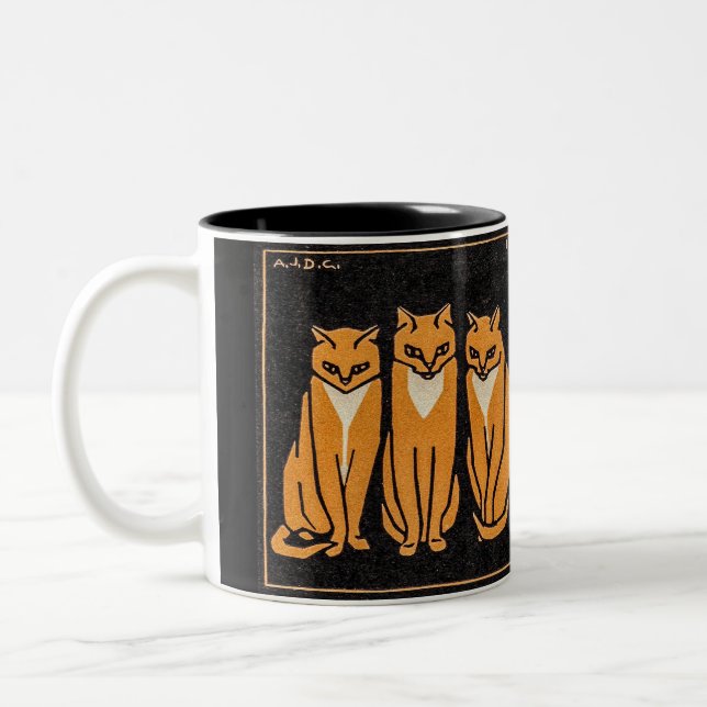 Tasse 2 Couleurs Three Cats by Julie de Graag  (Gauche)