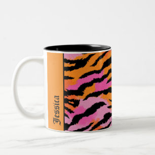 Tasse 2 Couleurs Tiger Stripes Poster de animal coloré y2k Nom chic