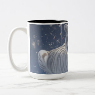Tasse 2 Couleurs Tigre blanc sous la lumière des étoiles