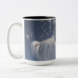 Tasse 2 Couleurs Tigre blanc sous la lumière des étoiles
