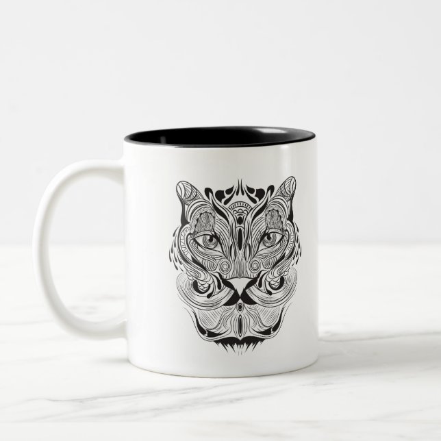 Tasse 2 Couleurs Tigre graphique (Gauche)