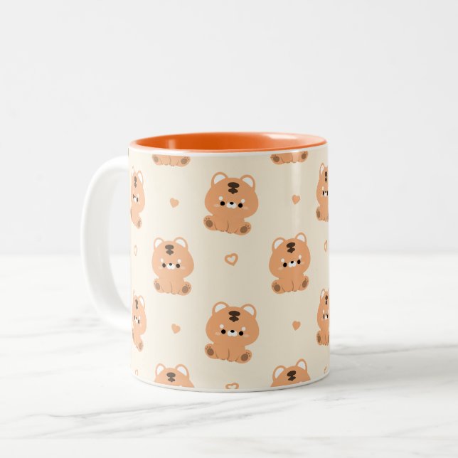 Tasse 2 Couleurs Tigre mignon (Devant gauche)