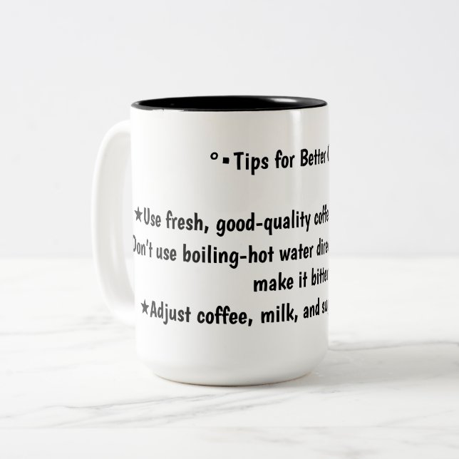 Tasse 2 Couleurs Tips for coffee (Devant gauche)