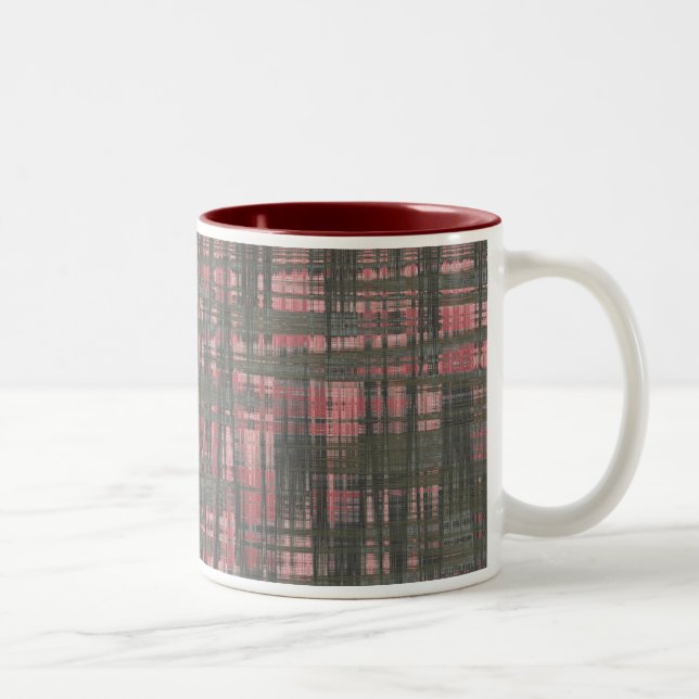 Tasse 2 Couleurs Tissé rose et gris (Droit)