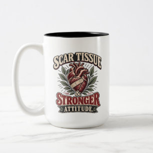 Tasse 2 Couleurs Tissu Cicatriciel & Attitude Plus Forte