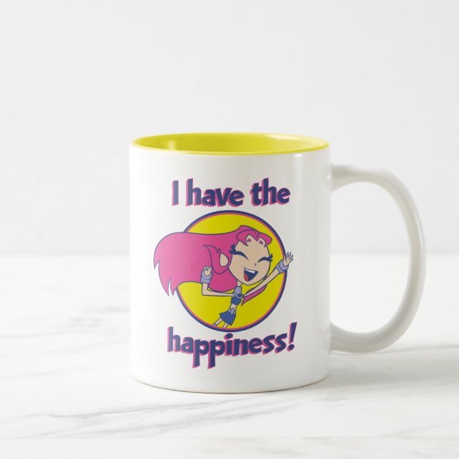 Tasse 2 Couleurs Titans Ados, allez ! | Starfire "J'Ai Le Bonheur" (Droit)