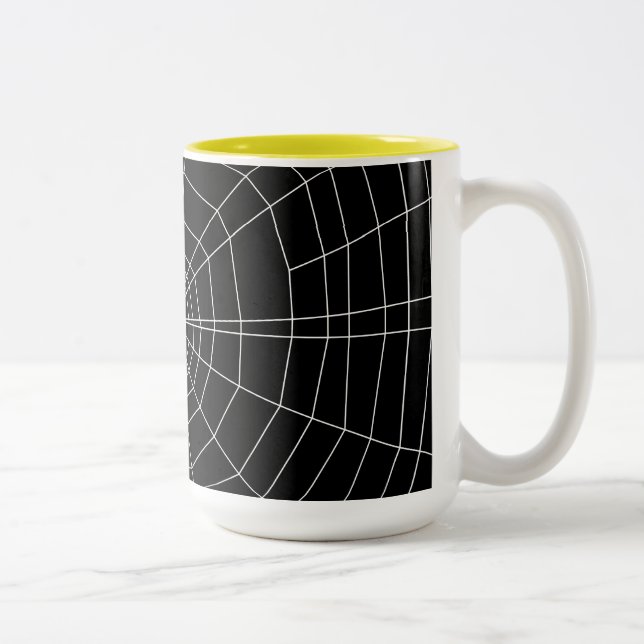 Tasse 2 Couleurs toile d'araignée en noir (Droit)